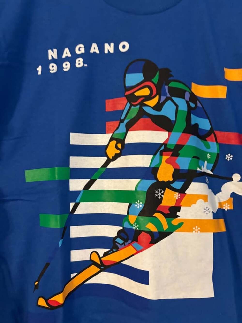 Vtg 1998 Nagano Olympics IBM Skiing T-Shirt L Fruit of the Loom NOS Unworn USA - Picture 2 of 8